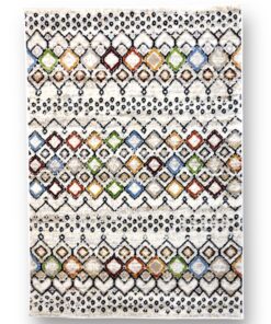 Arcadia Cream Diamond Area Rug - 4x6 (ft)