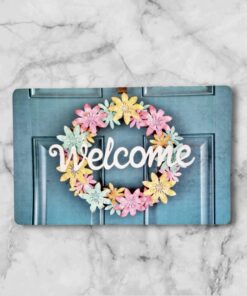 Floral Welcome Entrance Mat - 17x27 in