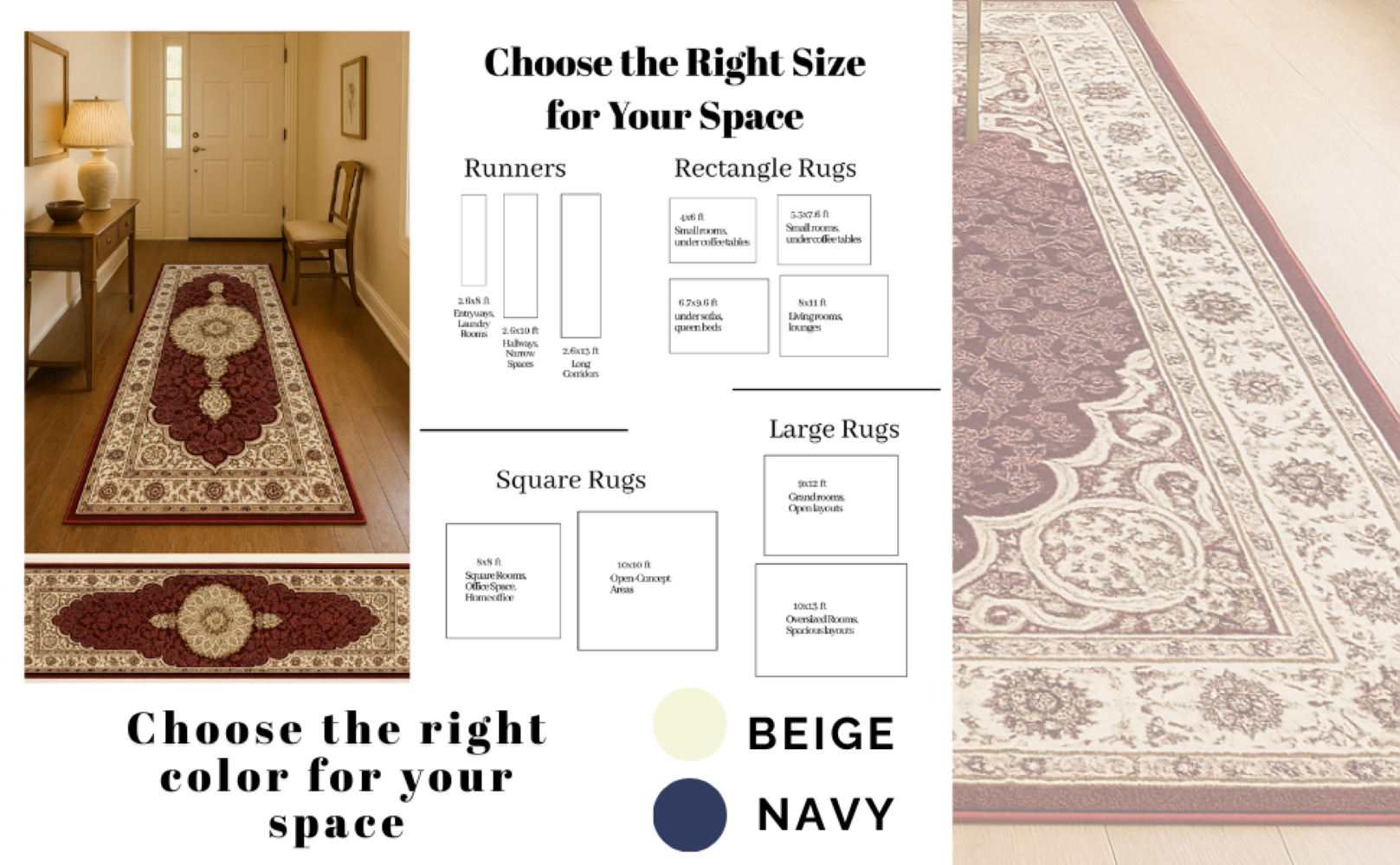 Pearl Crimson PGI Rug 4x6 ft - Image 5