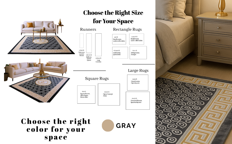 Meander Navy Gray PGI Rug 4x6 ft - Image 11