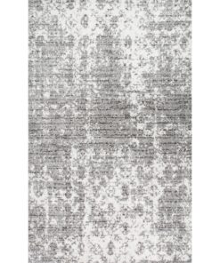 Smoky 9x12 (ft) Loomed Polypropylene Gray Abstract Area rug