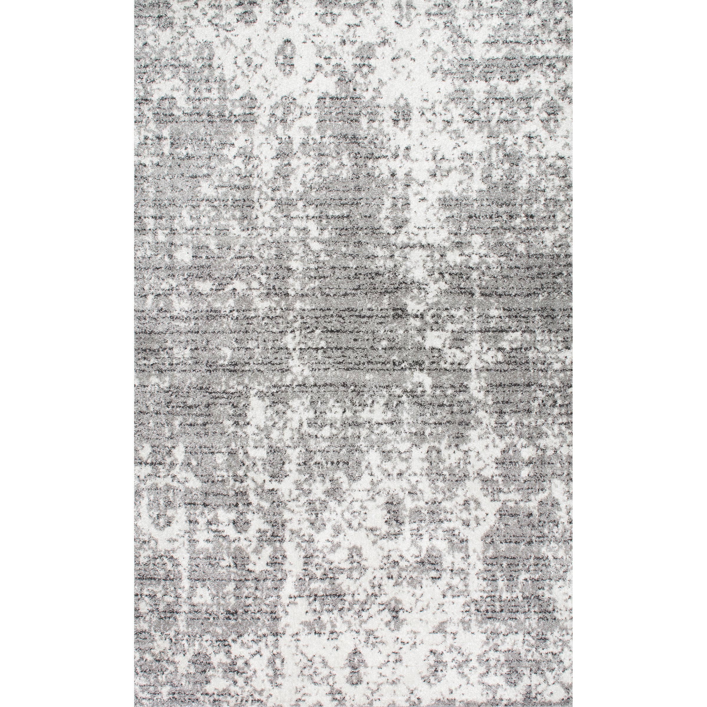 Smoky 9x12 (ft) Loomed Polypropylene Gray Abstract Area rug