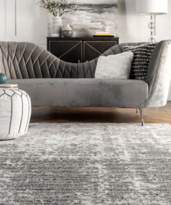 Alternative view of Smoky 9x12 (ft) Loomed Polypropylene Gray Abstract Area rug