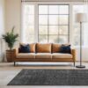 Smoky 12 x 15 (ft) Loomed Polypropylene Black Medallion Oriental Area rug - Image 2