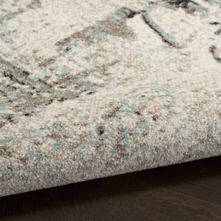 Nourison 9x12 (ft) Blue Modern Washable Rug - Image 6