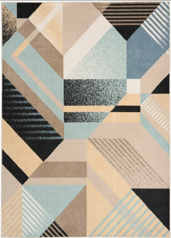 Nourison 9x12 (ft) Blue Multicolor Modern Washable Rug