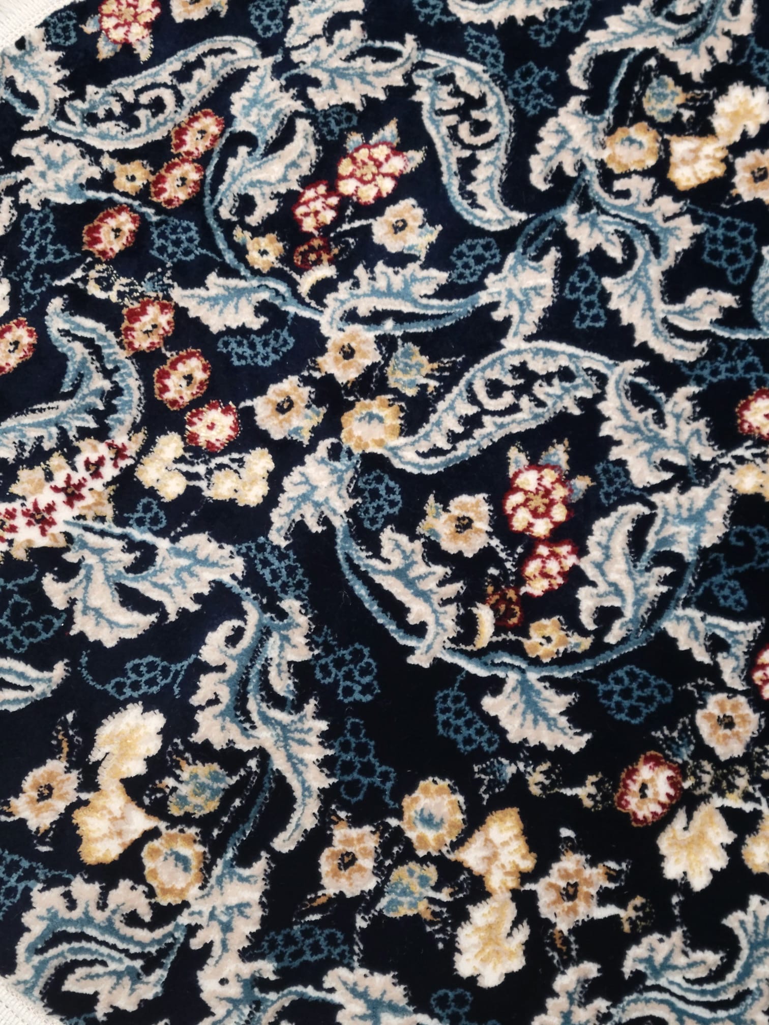 Midnight Floral Round Rug - 3.2x3.2 (ft) - Image 3