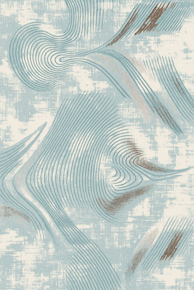 Aqua Waves Runner Rug - 2.6x5 (ft)