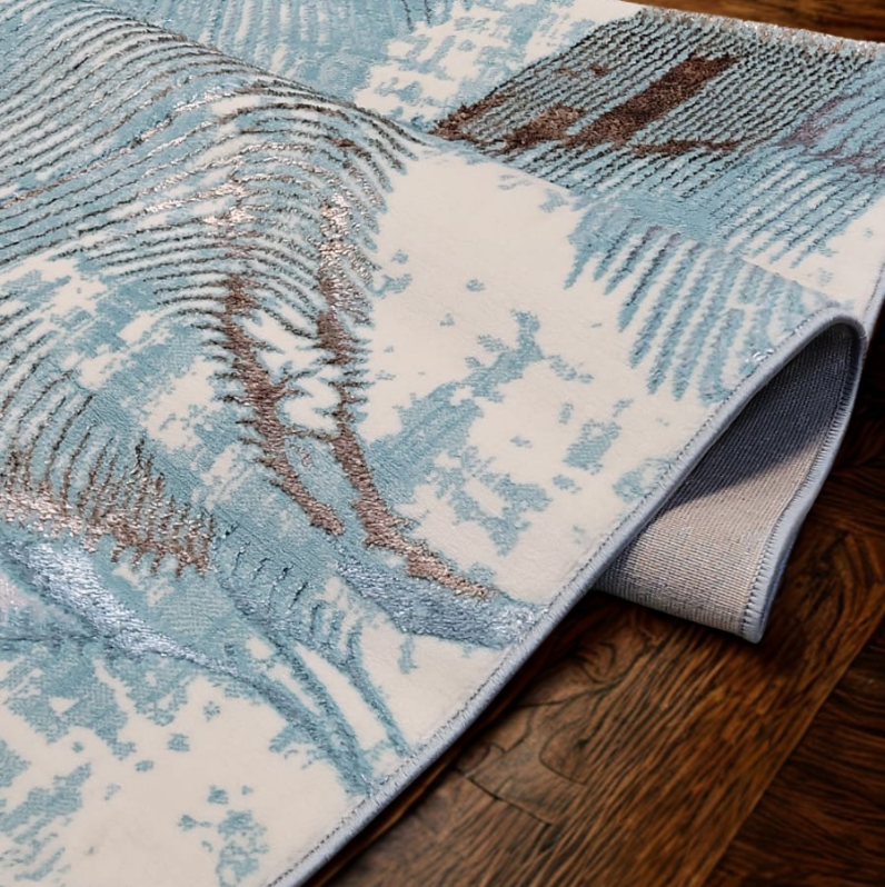 Aqua Waves Runner Rug - 2.6x5 (ft) - Image 3