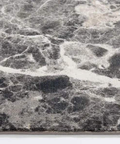 Alternative view of Adore Alaya Black/White Marbled Area Rug - 5x7
