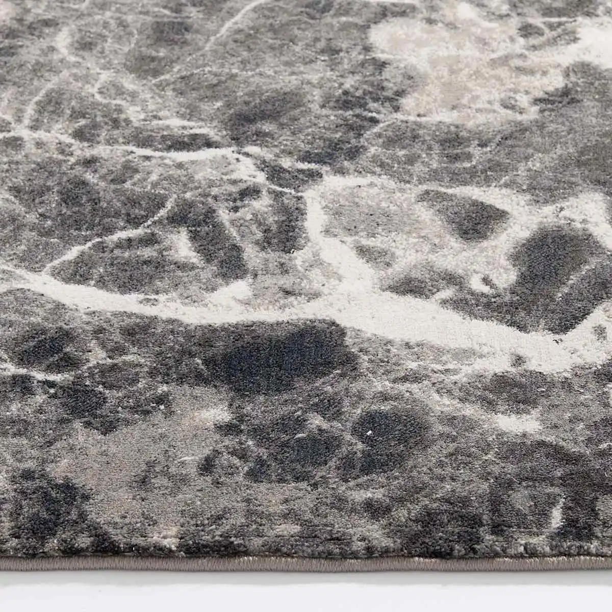 Adore Alaya Black/White Marbled Area Rug - 8x10 - Image 2