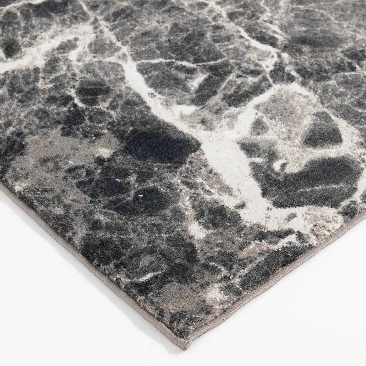 Adore Alaya Black/White Marbled Area Rug - 8x10 - Image 3