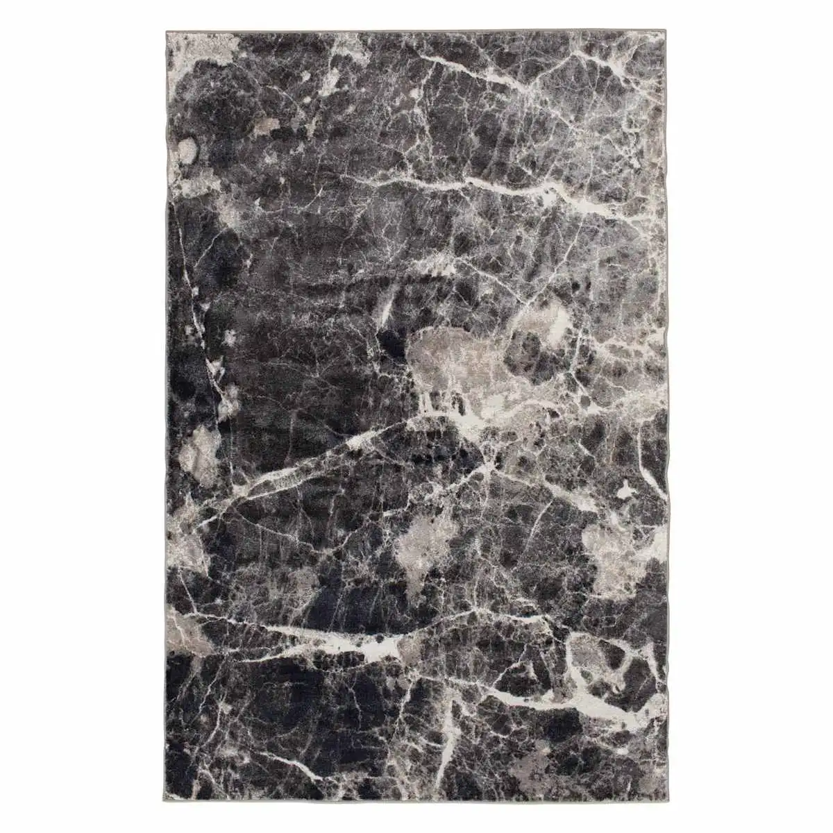 Adore Alaya Black/White Marbled Area Rug - 8x10