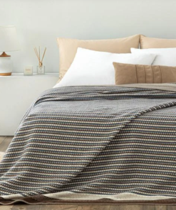 Alternative view of Blurred Dots Cotton Blanket 59x78 in -  Beige