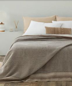 Blurred Dots Cotton Blanket 59x78 in -  Beige