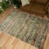 Contemporary area rug styled in a cool-toned room