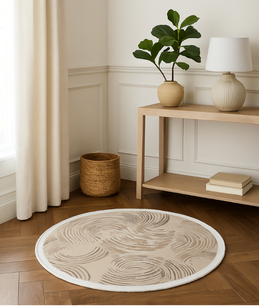 Concentric Round Rug - 3.2x3.2 (ft) - Image 2