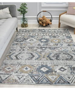 Mason Brooks Cressida CA70A Museum Gray Moroccan Tribal Gray Area Rug- 8x10 ft