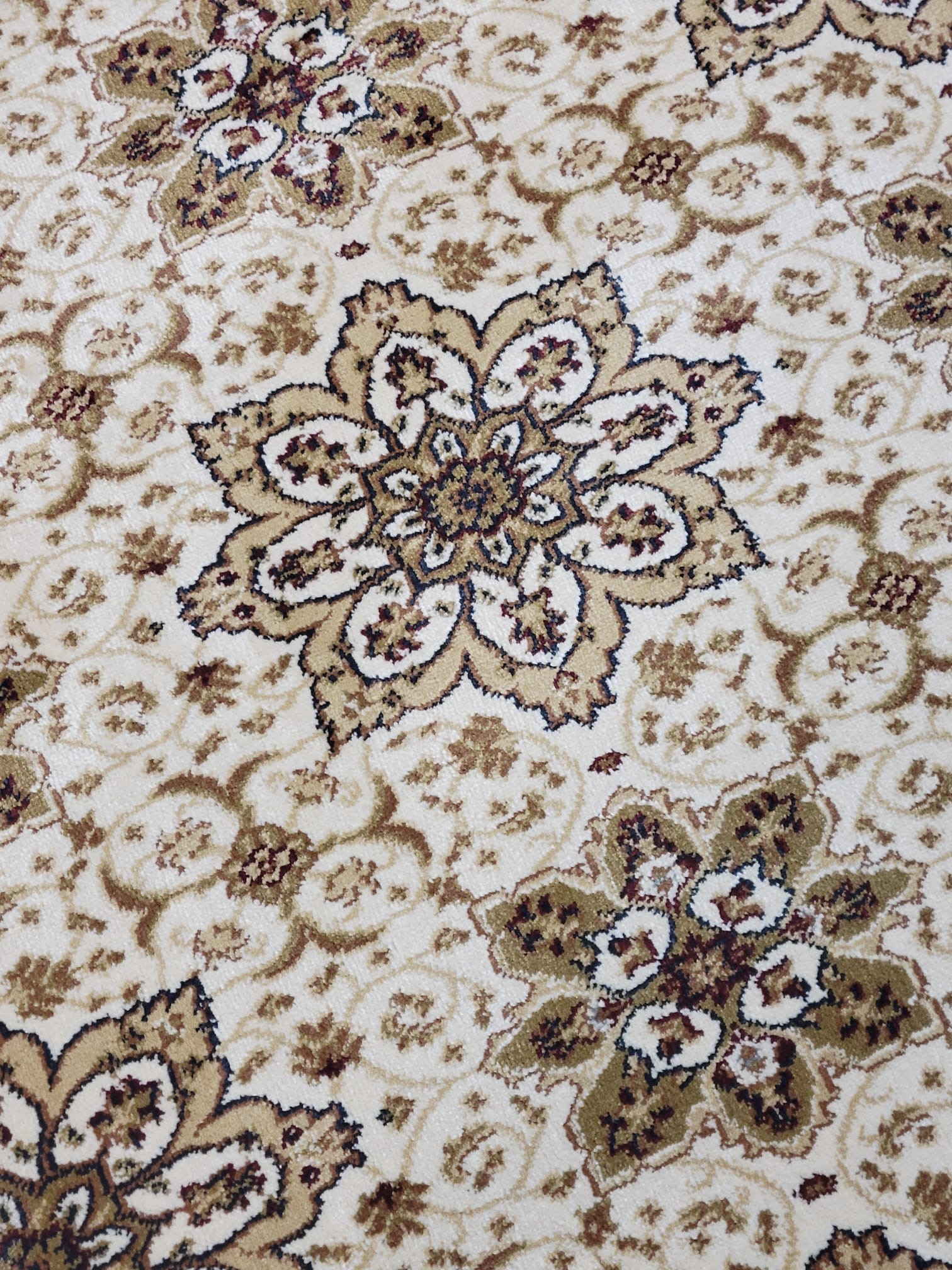 Floral Medallion Round Rug - 3.2x3.2 (ft) - Image 3