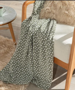 Alternative view of Dots Polar TV Blanket/Throw - Green, 47 X 67 in
