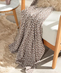 Alternative view of Dots Polar TV Blanket/Throw - Stone, 47 X 67 in