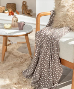 Dots Polar TV Blanket/Throw - Stone, 47 X 67 in