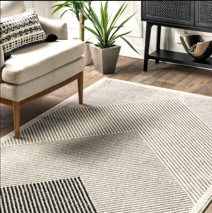 Charline 9x12 ft Grey Modern Mountain Area Rug - Image 2