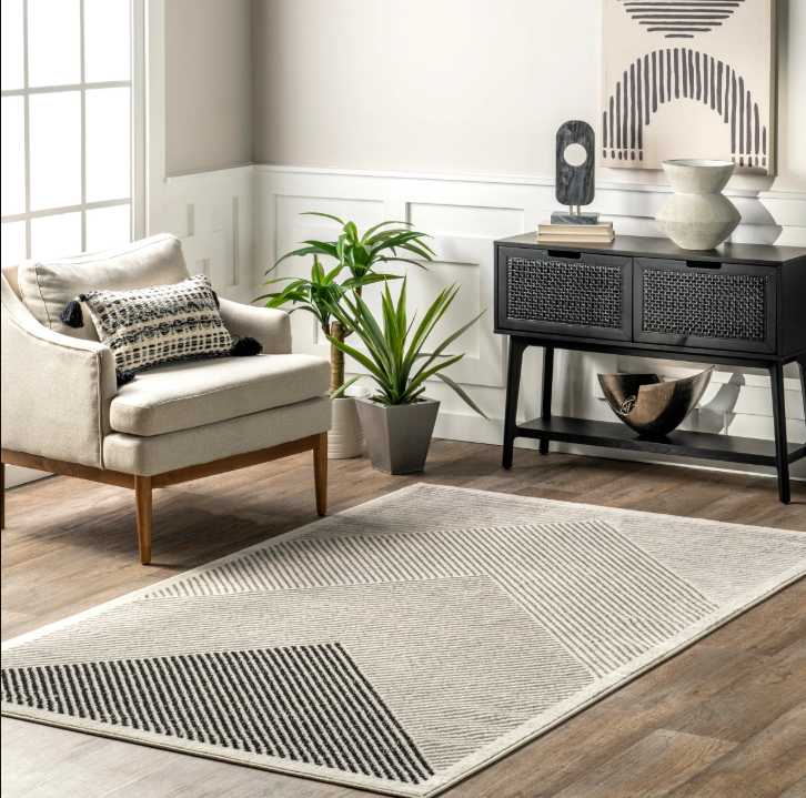 Charline 9x12 ft Grey Modern Mountain Area Rug - Image 4
