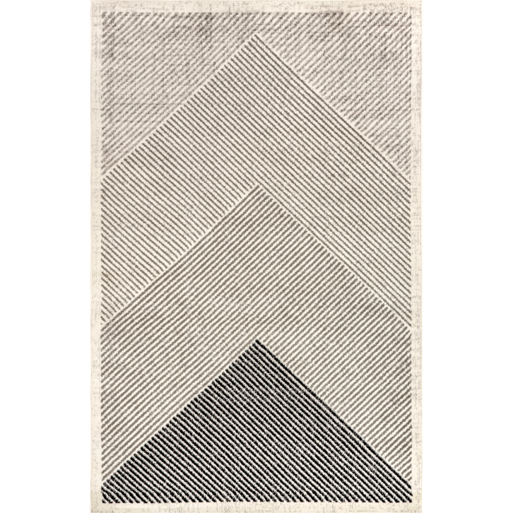 Charline 9x12 ft Grey Modern Mountain Area Rug