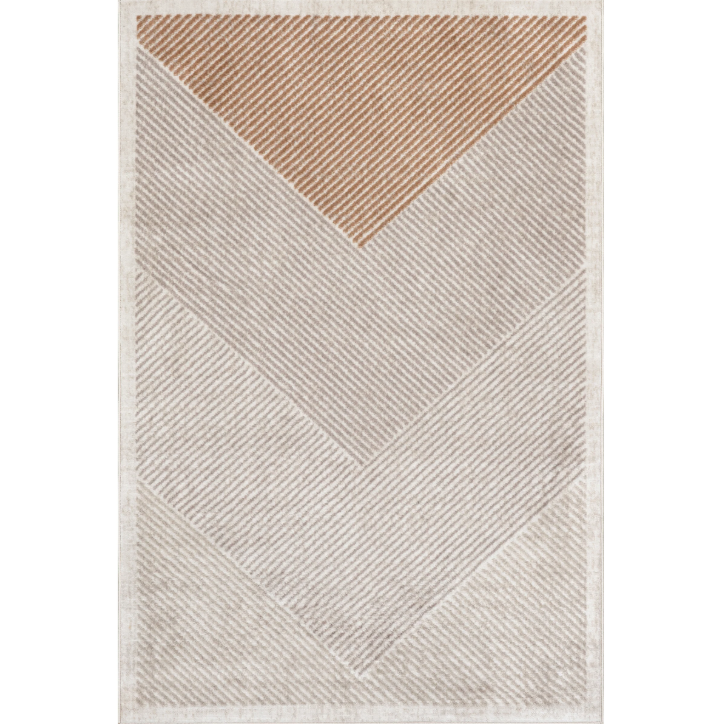 Charline 5x8 ft Beige Modern Mountain Area Rug