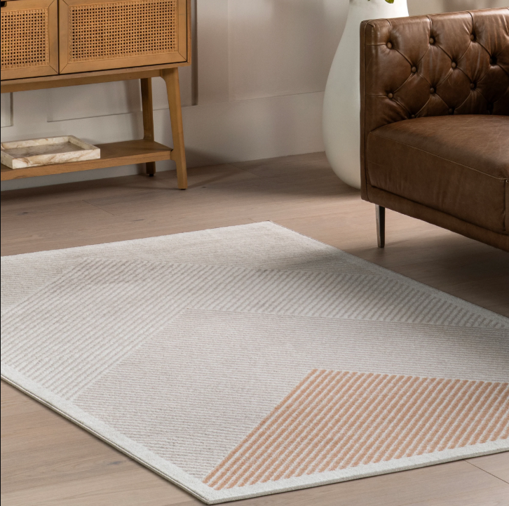 Charline 5x8 ft Beige Modern Mountain Area Rug - Image 2
