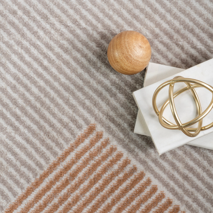Charline 5x8 ft Beige Modern Mountain Area Rug - Image 4