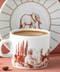 Elephant Porcelain Turkish Coffee Set for 2