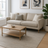 Close-up of Emory rug texture and neutral tones