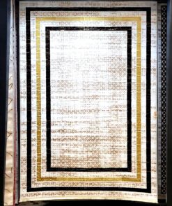 Modern Geometric Border Area Rug - 6.5x9.6 (ft)