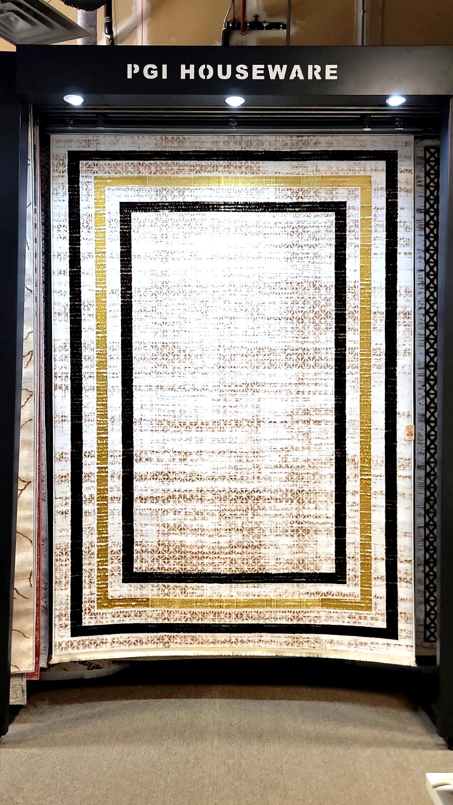 Modern Geometric Border Area Rug - 6.5x9.6 (ft)