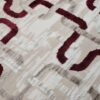 Burgundy Maze Round Rug - 3.2x3.2 (ft) - Image 3