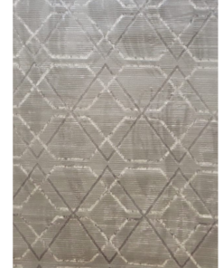 Geometric Luxe Silver Area Rug -  6.5x9.5 (ft)
