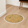 Golden Persian Round Rug - 3.2x3.2 (ft) - Image 3