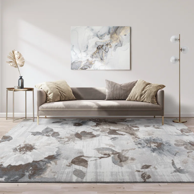 Gertmenian Alor Casual Floral Beige/Grey/Ivory Area Rug - 8x10 - Image 5