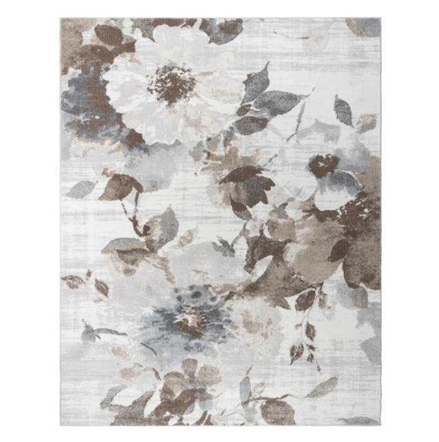Gertmenian Alor Casual Floral Beige/Grey/Ivory Area Rug - 8x10