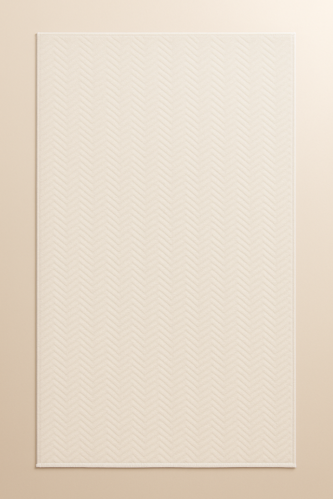 Ivory Chevron Runner Rug - 3.2x6.5 (ft)