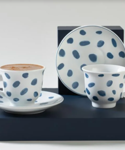 Ivy Chic Porcelain Turkish Coffee Set for 2