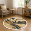 Marble Swirl Round Rug - 3.2x3.2 (ft) - Image 2