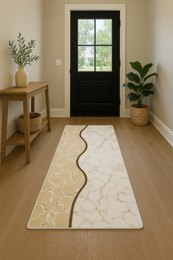 Marble Flow Designer Runner Rug - 3.2x6.5 (ft) - Image 2