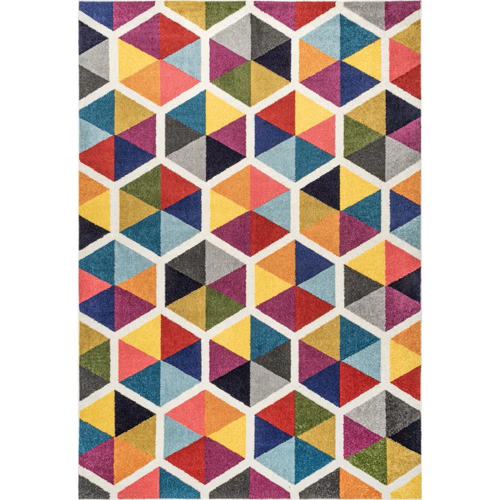 Maris Triangles Multi 10 ft. x 14 ft. Indoor Area Rug