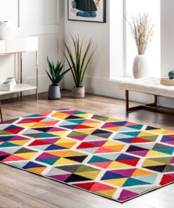 Alternative view of Maris Triangles Multi 10 ft. x 14 ft. Indoor Area Rug