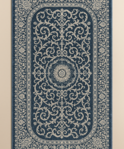Royal Blue Medallion Runner Rug - 3.2x10 (ft)