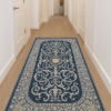 Royal Blue Medallion Runner Rug - 3.2x6.5 (ft) - Image 2
