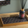 Midnight Bloom Glass Tray